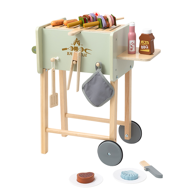 PHOOHI wooden Barbeque Grill toys